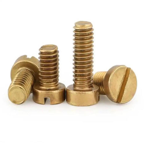 Nailed It Brass Cheese Head Machine Screws With Slotted Drive Premium Metric Fastener Set In Sizes M1 Through M8 20 Piece Pack For Smooth Diy Builds And Quick Electrical Fixes