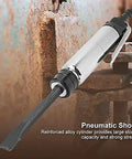 Heavy Duty Pneumatic Air Chisel And Industrial Hammer Tool Rips Clean Through Weld Slag Concrete Breakup Stone Masonry Sand Casting Prep And Solder Scar Correction Built Sick Strong For Rough Shop Assignments with reinforced alloy cylinder.