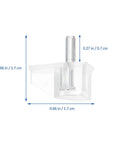 Close-up of 20 Pack 3mm Shelf Pegs For Cabinets And Shelves Smooth Burr Free Plastic Shelf Supports with measurements