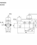 TZ 6101 Sealed Limit Switch With Beefy 15A 250VAC Heavy Duty Plunger Travel Switch IP65 Waterproof CE Certified For Industrial Roll Up Doors And Machinery CNC Automation dimension drawing, 86mm