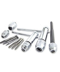 Hi Trac Set For Screw Extraction And Tap Turning And Rethreading With Ultra Precise Ratcheting Action Multi Use And Multi Directional tools