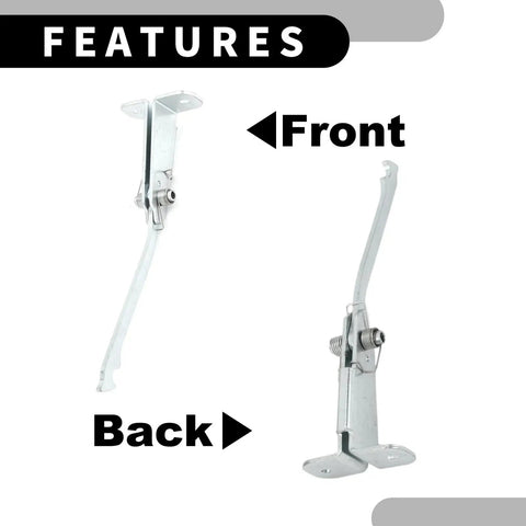 Opel Vivaro A Door Check Strap Rear Door Hinges showing adjustable opening angles front and back view