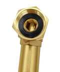 Brass Swivel Elbow Connector For Garden Hose Reels, 3/4 GHT Female To 1/2 NPT Male, Replacement Part, Durable Rust Resistant Brass, Universal Fit For Most Reels, Easy Install, Leak Free Sealing, front view