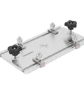 Electric Jig Saw Flip Board With Aluminum Router Table Insert Plate featuring fixing hardware for woodworking precision.