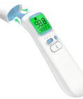 Fast and Accurate Ear and Forehead Thermometer for Adults, Kids and Babies in 1 Second, Clinically Reliable Fever Readings, Noncontact and Ear Modes, One Tap Quick Check for the Fam, Easy Use for Busy Home Health white infrared thermometer with LED display