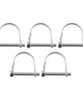 Five Pack Locking Pins Set Tubular Folding Hitch Pins With Spring Lock Galvanized For Trailers Trucks Tractors And Farm Gear