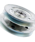 Premium Double Deck Drive Belt Tightener Pulley Fit For 48 Or 54 Inch Mower Decks Replacing AP01 AM133924 close-up view