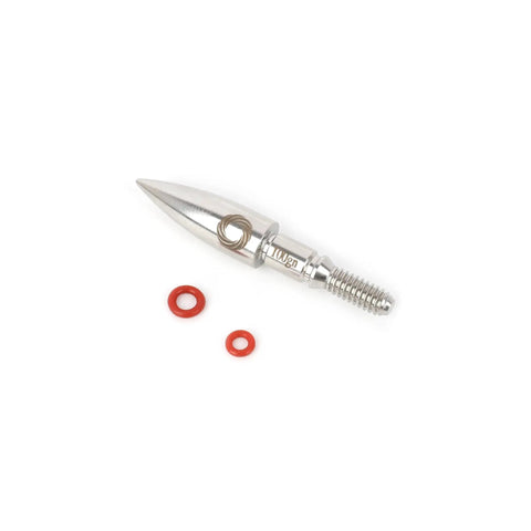 100 Grain Screw In Archery Field Points For Recurve And Compound Bow Target Practice, stainless steel tip with O-rings