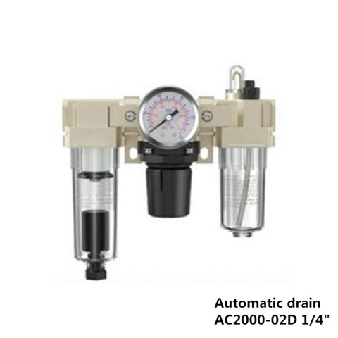 Modular F.R.L. Units With Solenoid Valves And Pressure Regulating Valve For Pneumatic Systems AF2000-02D with gauge