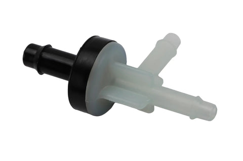 GM Genuine Parts vacuum check valve; gray plastic body with black mounting flange