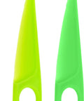 Compact Spiral Potato Knife And Vegetable Shredder Pack Of Two Hella Easy Zucchini Noodle And Carrot Slicer, green and yellow handheld tools.
