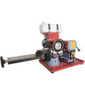 Heavy Duty Saw Blade Sharpener With Blazing Diamond Grinding Wheel Handling Wood Aluminum Plastic And Garage Mods Featuring Tough Steel Frame And Smooth 250 Watt Motor Running At 2850 Rpm Makes Restoration Quick And Easy Peasy.