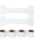 5 Rolls Jewelry Price Tag Stickers Roll Self Adhesive Kraft Labels for Quick Easy Labeling and Secure Display in Jewelry Shops and Pro Showcases for Retail Displays and Earring and Ring Labeling Solutions, 5 white rolls