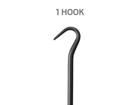 Close-up of 45-degree hook pick from Blunt Pick And Hook Set Five-Piece For Precision Mechanical Work With Straight, 45-Degree, 90-Degree, 130-Degree And Compound Picks, 0.040 Inch Tips, Pro Grade Tools Made In USA.