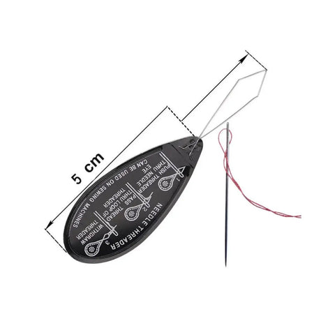 20 Piece Aluminum Needle Threader Set Super Handy Flexible Threading Tool For Easy Needle Eye And Stitching Pass Through Sturdy Hand Sewing Aid For Embroidery At Home, black aluminum threader with 5 cm wire