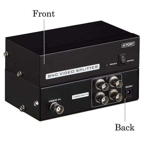 1 Input 4 Output BNC Video Splitter Box Coaxial Distributor Amplifier For Video Monitoring System CCTV Security Camera Setup