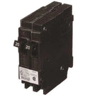 Q2020NC Two Single Pole 120 Volt Non Current Limiting Circuit Breaker 20 Amp Black For QT Style Plug In Panels Space Saving Design And Easy Install In Residential Load Centers, black 20A duplex breaker