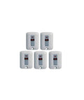 Five Tiny Key Ring Gate and Garage Door Transmitter 1 Channel Remote 300 MHz with 10 Dip Switches in a pyramid layout