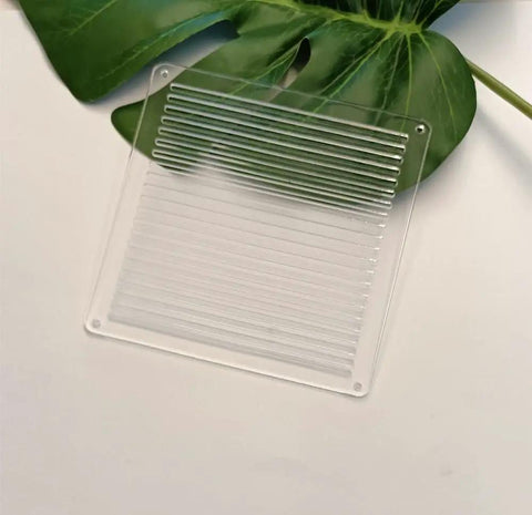 Straight Up Reliable Acrylic Sashiko Stencil For Quilting And Embroidery Crafts 2Mm Thick Reusable Sewing Template with grid lines.