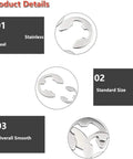 Stainless Steel External Retaining Ring Kit 200 Pcs 10 Sizes From 1.5 Mm To 10 Mm E Clip Snap Washer Set details with smooth finish