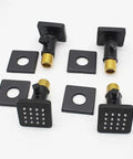 Shower Body Spray Solid Brass Massage Jets With Wall Mount, Dope Matte Black Swivel Shower Head, Independent Flow Control, 4 Pack