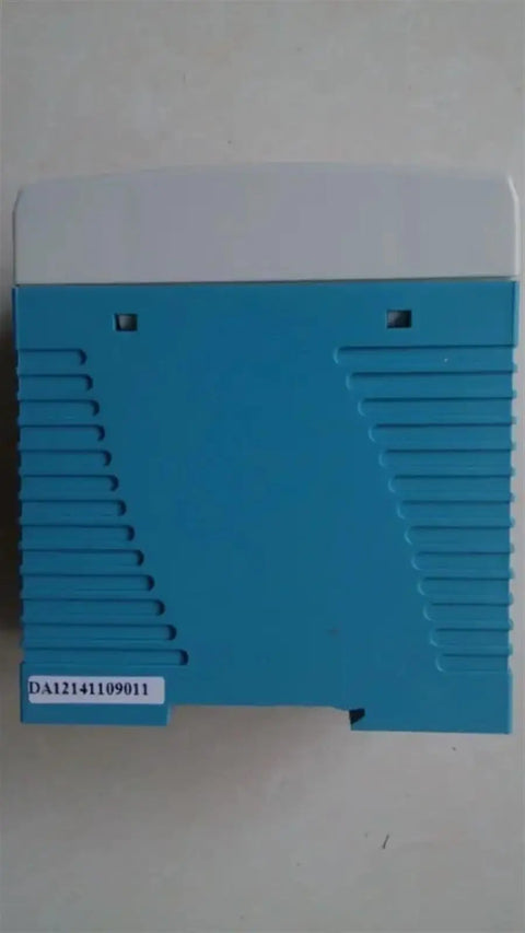 Rock Solid Din Rail Switching Power Supply Kickin Out 100 Watts Of Clean 48VDC Current front view in blue casing, compact design.