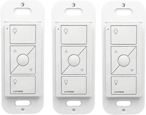 Wallplate Brackets For Lutron Caseta Pico Remote One Pack No Fuss Snap In Installation with three mounted remotes
