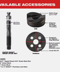 M18 Force Logic 6 Ton Knockout Tool Kit With Toolbox For Electricians, detailed accessories including die and punch