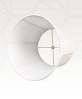 White Drum Lamp Shade 11x13x11 Inches Hand-Tailored Silk-Type Shantung With Premium Off-White Softback Lining
