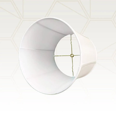 White Drum Lamp Shade 11x13x11 Inches Hand-Tailored Silk-Type Shantung With Premium Off-White Softback Lining