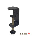 Heavy Duty 3 Inch C Clamp 2 Pack With Four Hole Back, Adjustable Desk Clamps for woodworking and metalworking with screws