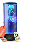 Lifelike Jellyfish Lamp With Sixteen Color Options And Four Modes Auto Shutoff Remote Controlled LED Night Light with remote control