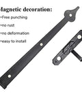 Heavy Duty Magnetic Garage Door Hardware Kit 6 Piece Steel Set With Zero Slap Close And Smooth Damping Slick Finish parts showing magnetic installation process.