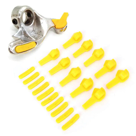 Duck Head Tire Changer Protector Set, 20 Pack Tire Machine Guards For Wheel Rim Protection, plastic accessories, top view.