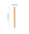 Solid Wood Cabinet Handles Set Of 2 For Drawers Wardrobe Doors And Kitchen Cupboards Built To Last Furniture Hardware With 192mm Center To Center Easy To Install Classic Rustic Farmhouse Style, side view dimensions