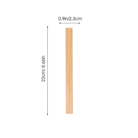 Solid Wood Cabinet Handles Set Of 2 For Drawers Wardrobe Doors And Kitchen Cupboards Built To Last Furniture Hardware With 192mm Center To Center Easy To Install Classic Rustic Farmhouse Style, side view dimensions