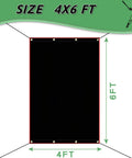 Backyard Baseball Batting Cage Backstop Built From Heavy Duty Vinyl Tarp 4x6 Foot With Copper Grommets And Bungee Ropes