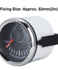 Universal Boat Rudder Angle Indicator With Beefy 0 to 190 Ohm Gauge Backlit Marine Display For Yachts And Boats IP67 Waterproof Rudder Sensor Pro Grade Performance 32V Systems Compatible, 52mm round gauge