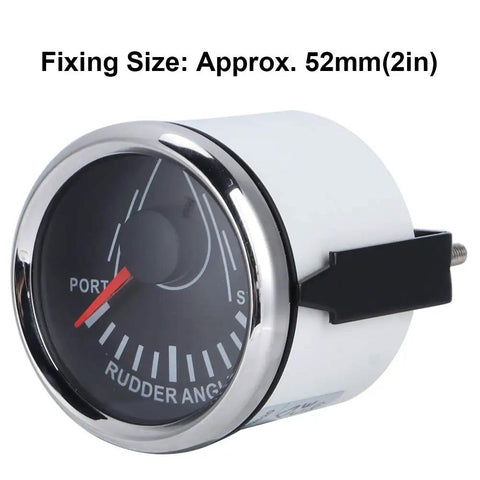 Universal Boat Rudder Angle Indicator With Beefy 0 to 190 Ohm Gauge Backlit Marine Display For Yachts And Boats IP67 Waterproof Rudder Sensor Pro Grade Performance 32V Systems Compatible, 52mm round gauge
