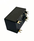 Set Of Two 30 Amp 12 Volt Dc Pc Board Power Relays Dpst No General Purpose Drop In Swaps Solid As A Rock For DIY shop work, relay side view.