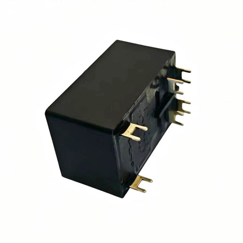 Set Of Two 30 Amp 12 Volt Dc Pc Board Power Relays Dpst No General Purpose Drop In Swaps Solid As A Rock For DIY shop work, relay side view.