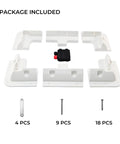 Flat Roof Solar Panel Mounting Bracket Kit 7 Piece ScrewFix Roof Mounts components including brackets and screws, shown with IP68 component.