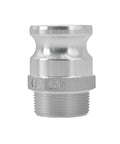 Beefy Aluminum Cam Lock Hose Fittings 1 Inch Plug To NPT Male Global Type Cam And Groove Quick Disconnect Pack Of 2 With 2 Camlock Gasket Fittings White For Industrial Fluid Transfers, 1 inch aluminum fitting