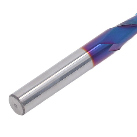 Premium Compression Flush Trim Carbide Router Bit With Ball Bearing, 1/4 inch shank, suitable for wood and CNC projects.