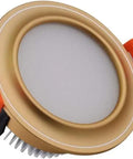 WKNHHL Recessed Lighting Housing Trim Kits Ultra Slim Ceiling Panel Light Round Led Recessed Pc Gold Aluminum with clips