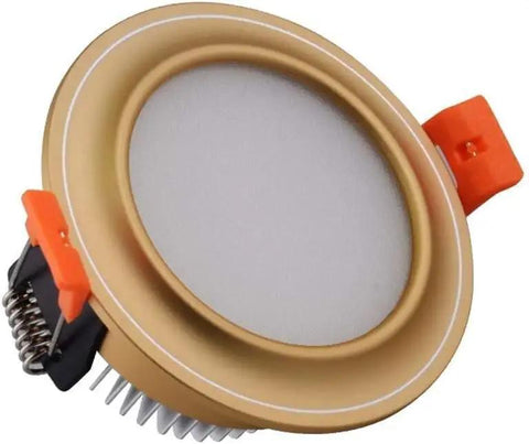 WKNHHL Recessed Lighting Housing Trim Kits Ultra Slim Ceiling Panel Light Round Led Recessed Pc Gold Aluminum with clips