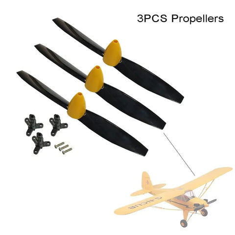 A160 J3 RC Plane Propellers Set With Screws Replacement Spares For RC Airplane Durable 12.6 Centimeter Propeller Blades Easy Install visible