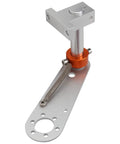 Sturdy Encoder Mounting Bracket For 38mm Sensor Dia With 6mm Shaft Alloy support clamp in silver and orange for industrial applications.