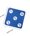 Five Target Fencing Practice Pad For Foil And Epee Wall Mounted Striking Target Gear blue square showing numbers 1-5 for training.