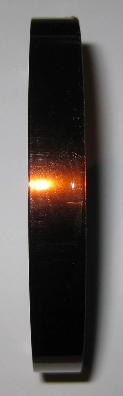 Side view of High Temperature Polyimide Film Kapton Tape, Half Inch Wide One Mil Thick, showing heat-resistant material for electronics.